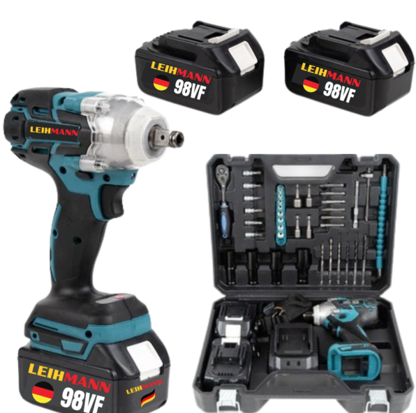 Pistol de impact 98VF cu 2 acumulatori si 40 accesori LEIH MANN